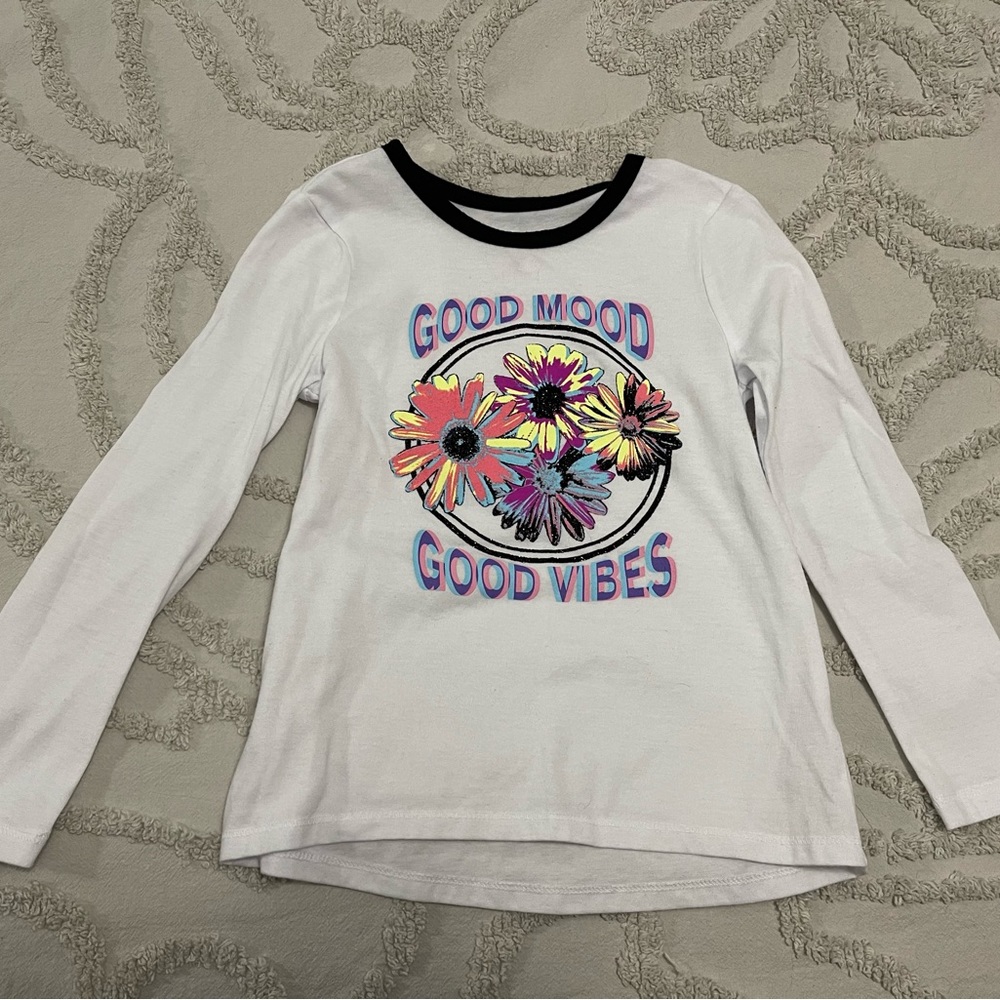 Justice glittered long sleeve shirt